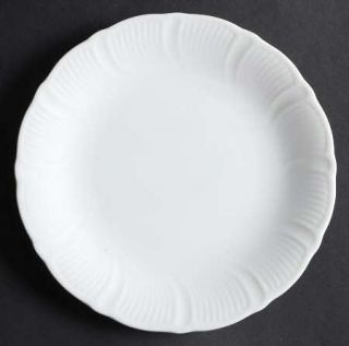 Mikasa Coquille Salad Plate, Fine China Dinnerware   Couture Line, White, Swirle