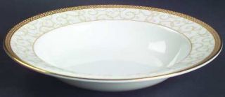 Wedgwood Celestial Gold Rim Soup Bowl, Fine China Dinnerware   Fine Bone, Cream/