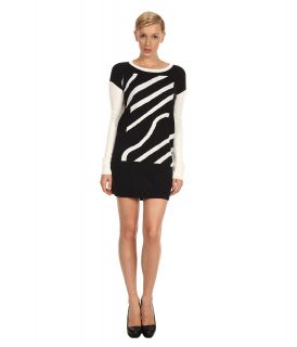Tibi Zebra Stripe Jacquard Dress Womens Dress (Black)