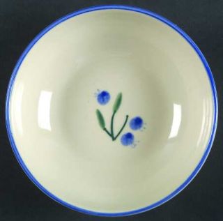 Hartstone Blueberry (Green & Blue Bands) Soup/Cereal Bowl, Fine China Dinnerware
