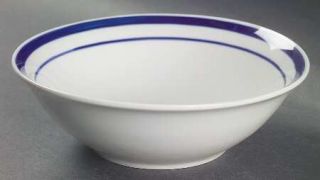 Gibson Designs Windham Soup/Cereal Bowl, Fine China Dinnerware   Cobalt Blue Ban