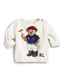 Ralph Lauren Infants Polo Bear Sweater   Ivory