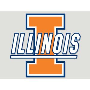 Illinois Fighting Illini Wincraft Die Cut Color Decal 8in X 8in