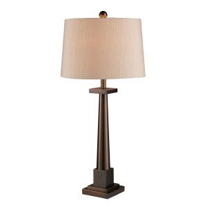 Dimond Lighting DMD D1404 Lock Haven Table Lamp with Cream Textrued Shuntung Sha