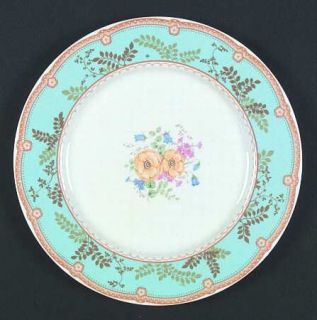 Mikasa Hampton Court Blue Dinner Plate, Fine China Dinnerware   Tan Scrolls&Leav