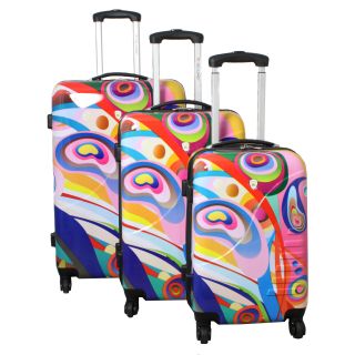 Orbit Dynamics Dejuno 3 piece Lightweight Hardside Spinner Luggage Set (MulticolorMaterial PolycarbonateMulti use organizational pocket for ease of packing that also doubles as a divider Weight 28 inch upright (9.8 pound), 24 inch upright (7.6 pound), 2