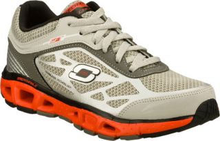 Mens Skechers Skech Cool Chill   Gray/Red Training Shoes