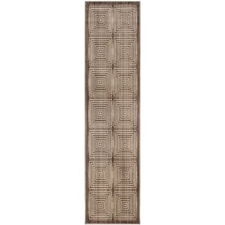 Safavieh Infinity Brown/ Beige Polyester Rug (2 X 8)