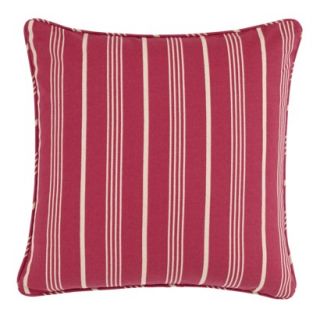 Sure Fit Grainsack Stripe 18x18 Pillow Slipcover   Claret