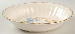 Limoges American Wheatfield Fluted Edge Coupe Soup Bowl, Fine China Dinnerware  