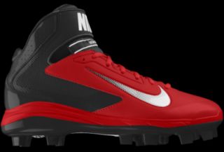 Nike Air Huarache Pro Mid MCS iD Custom (Wide) Mens Baseball Cleats   Red