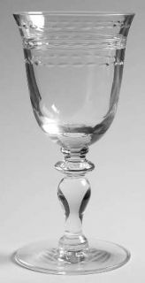 Hawkes Melody Wine Glass   Stem #7375, Cut
