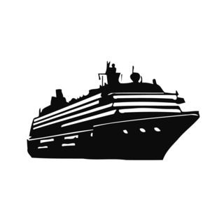 Boat Yacht Ship Vinyl Wall Decal (BlackEasy to apply You will get the instructionDimensions 22 inches wide x 35 inches long )