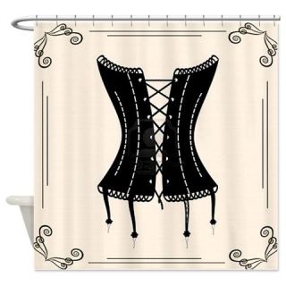  Vintage Black Corset Shower Curtain  Use code FREECART at Checkout