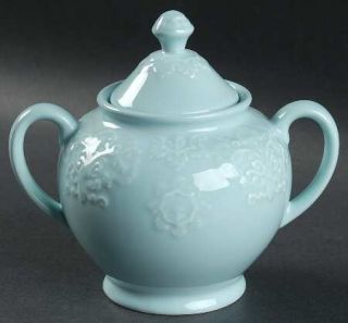 Biltmore for Your Home Phoebe Mint Sugar Bowl & Lid, Fine China Dinnerware   All