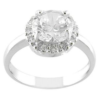 Silver Silver Plated Solitaire Round Cz   8.0