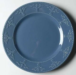  Athena Normandy Blue Dinner Plate, Fine China Dinnerware   All Blue,Emb