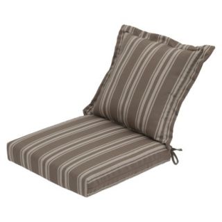 Threshold Outdoor Pillow Back Dining Cushion   Taupe Stripe