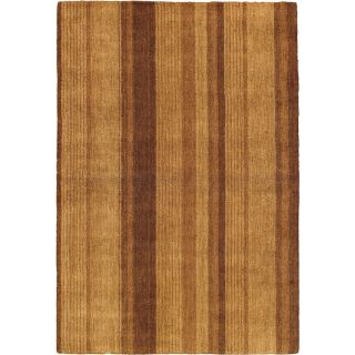 Hand knotted Luribaft Gabbeh Riz Khaki Wool Rug (4 X 6)