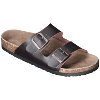 Mens Mossimo Supply Co. Brad Genuine Leather Footbed Sandals   Brown 10