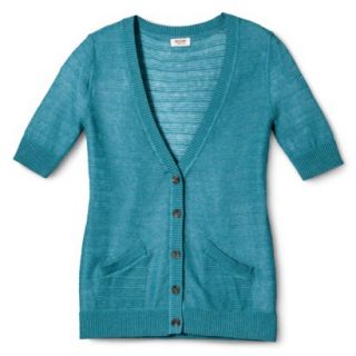 Mossimo Supply Co. Juniors Short Sleeve Cardigan   Turquoise XL(15 17)