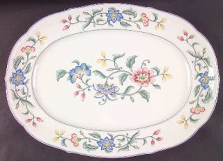 Villeroy & Boch Delia 15 Oval Serving Platter, Fine China Dinnerware   Multiflo