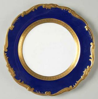 Coalport Cellini Salad Plate, Fine China Dinnerware   Scalloped Edge      Gold T