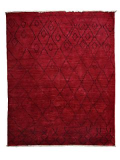 Darya Rugs Signature Collection, Oriental Rug 79x99   Red/White