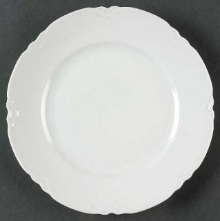 Thomas Tho4 Salad Plate, Fine China Dinnerware   All White,Scalloped