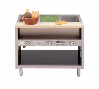 Piper Products 58 in Hot Food Serving Counter, Modular, 4 Wells, Semi Enclosed Base, 240/1V