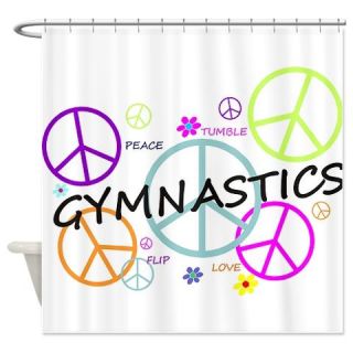  Colored Peace Signs Gymnastics Shower Curtain  Use code FREECART at Checkout