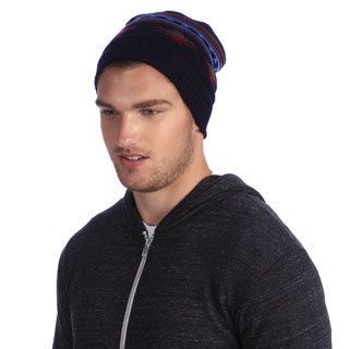 Muk Luks Mens Stripe Pattern Cuffed Cap (50 percent acrylic/ 50 percent rayonLining 100 percent polyester fleeceClick here to view our hat sizing guide)