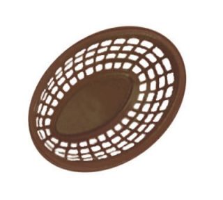 GET Oval Bread & Bun Basket, 9 3/8 x 6 x 1 7/8 in, Brown Polypropylene