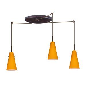 Besa Lighting BEL 3JW 4124AM BR Cierro Pendant