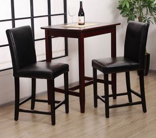 Andre Black Leather Counter Stools (set Of 2)