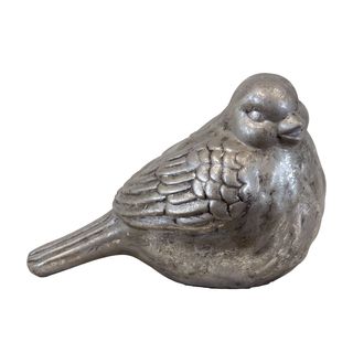 Silver Leaf Ceramic Bird (10.5 inches x 5.5 inches x 7.5 inchesFor decorative purposes onlyDoes not hold water CeramicSize 10.5 inches x 5.5 inches x 7.5 inchesFor decorative purposes onlyDoes not hold water)