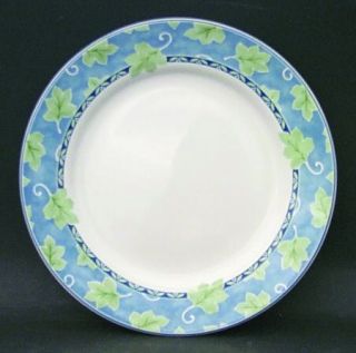 Pfaltzgraff Blue Isle Salad Plate, Fine China Dinnerware   Blue & Green Leaves O