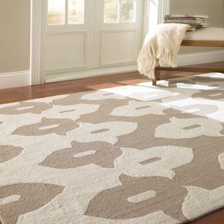 Nuloom Hand hooked White Wool Rug (5 X 8)