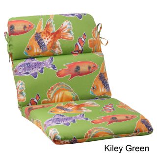 Pillow Perfect Kiley Polyester Rounded Outdoor Chair Cushion (Lagoon, green, sunsetMaterials 100 percent spun polyesterFill 100 percent polyester fiberClosure Sewn seamWeather resistant YesUV protection Care instructions Spot clean/hand wash with mil
