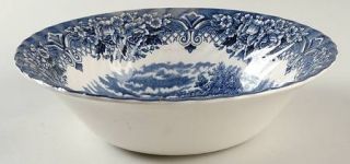Royal Art (England) Rt1 9 Round Vegetable Bowl, Fine China Dinnerware   Blue La