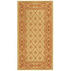 Indoor/ Outdoor Summer Natural/ Terracotta Rug (27 X 5) (IvoryPattern GeometricMeasures 0.25 inch thickTip We recommend the use of a non skid pad to keep the rug in place on smooth surfaces.All rug sizes are approximate. Due to the difference of monitor
