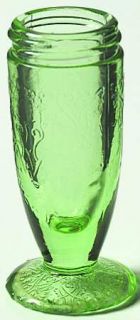 Hazel Atlas Florentine #1 Green Footed Shaker, No Lid   Green, Depression Glass