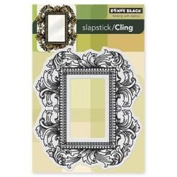Penny Black Cling Rubber Stamp 4 X6  Ornately Framed