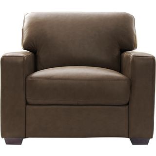 Leather Possibilities Track Arm Chair, Mink