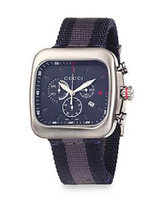 Gucci Coupé Chronograph Watch   Grey Navy