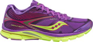 Womens Saucony Kinvara 4   Purple/Pink/Citron Running Shoes