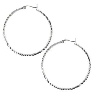Sterling Silver Plated Thin Round Hoop Earrings