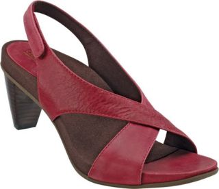 Womens Aetrex Courtney   Wine Soft Tumbled Leather Strappy Shoes