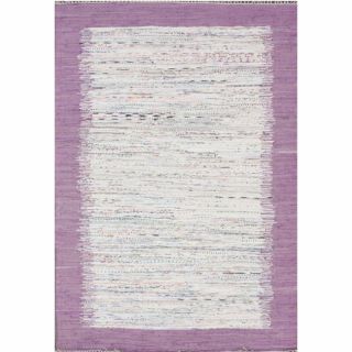 Nuloom Handmade Mona Kilim Flatweave Lavender Runner (26 X 8)