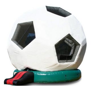 EZ Inflatables Inflatable Soccer Ball Bounce House Multicolor   G178